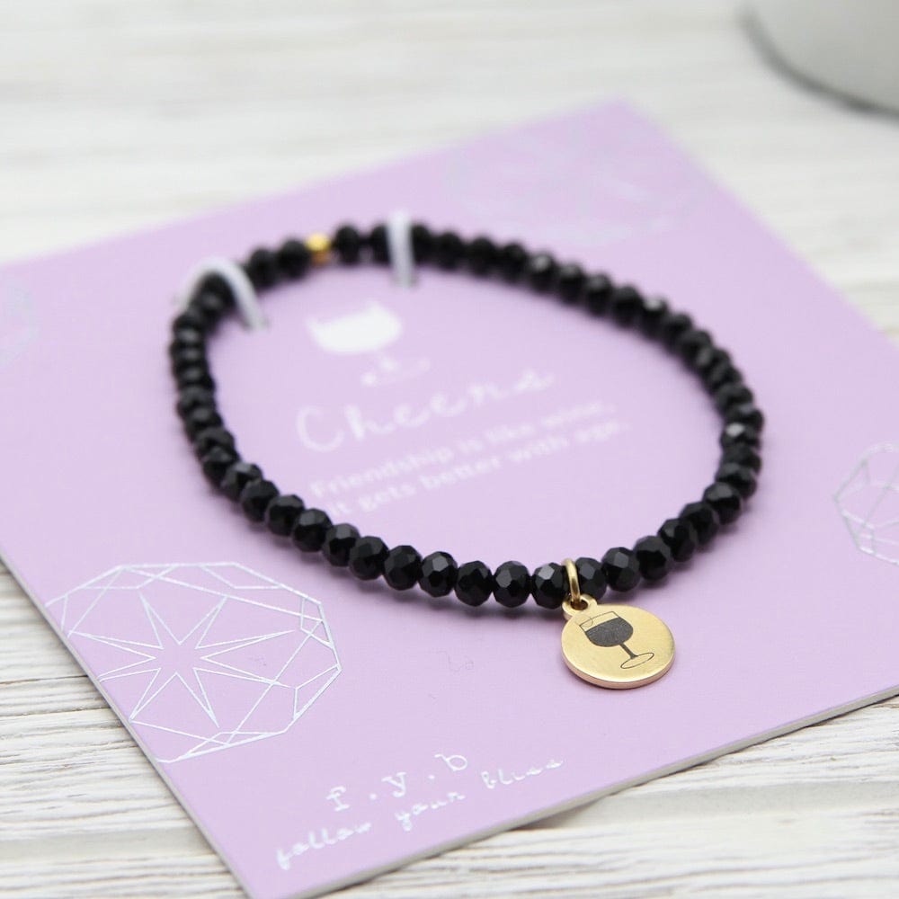 
                      
                        BRC Cheers ~ Stretchy Black Crystal Bracelet
                      
                    