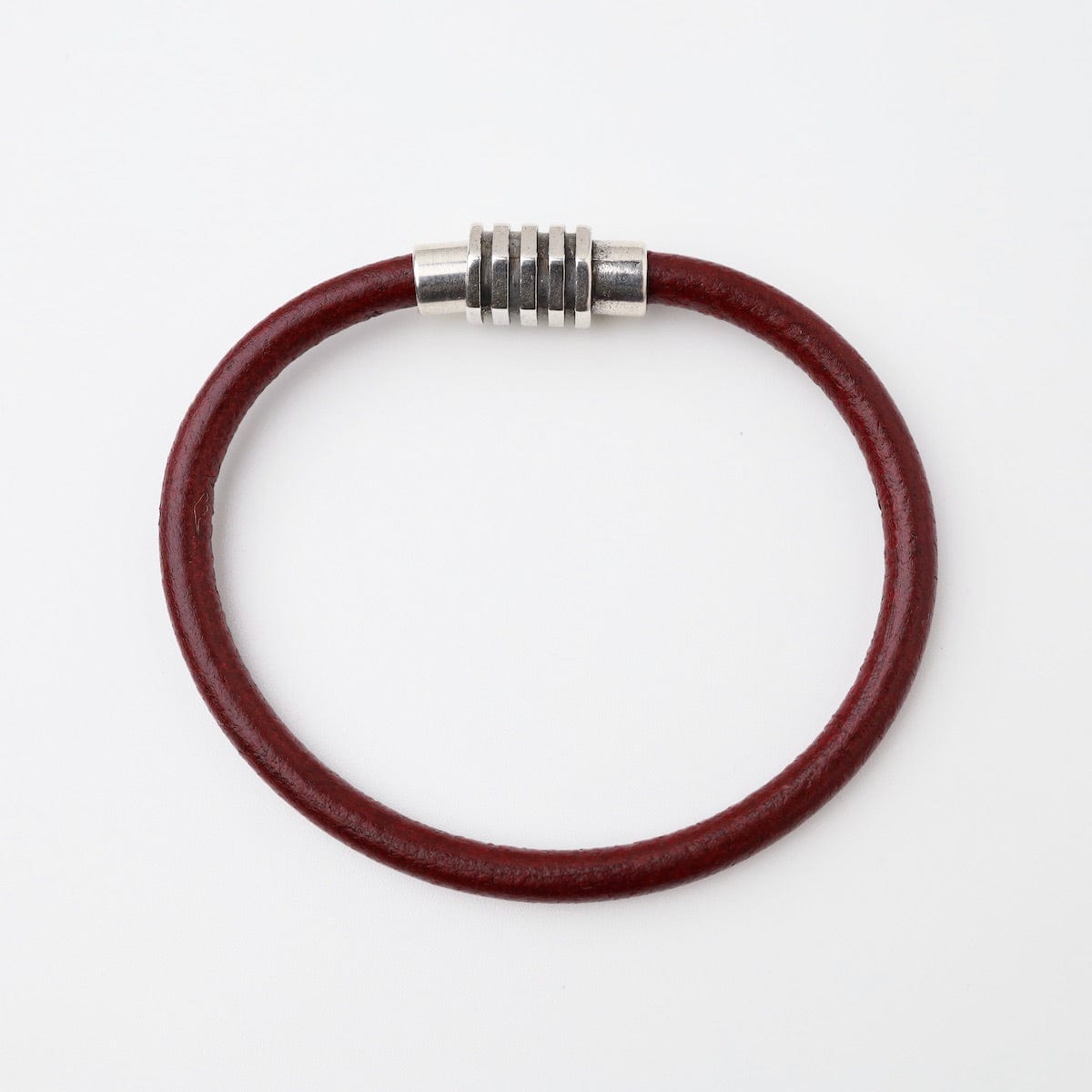 Load image into Gallery viewer, BRC Classic Bordeaux Leather Bracelet
