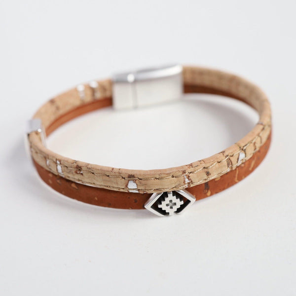 brc classic cork bracelet with small greek cross cinnamon 37395765493991 grande