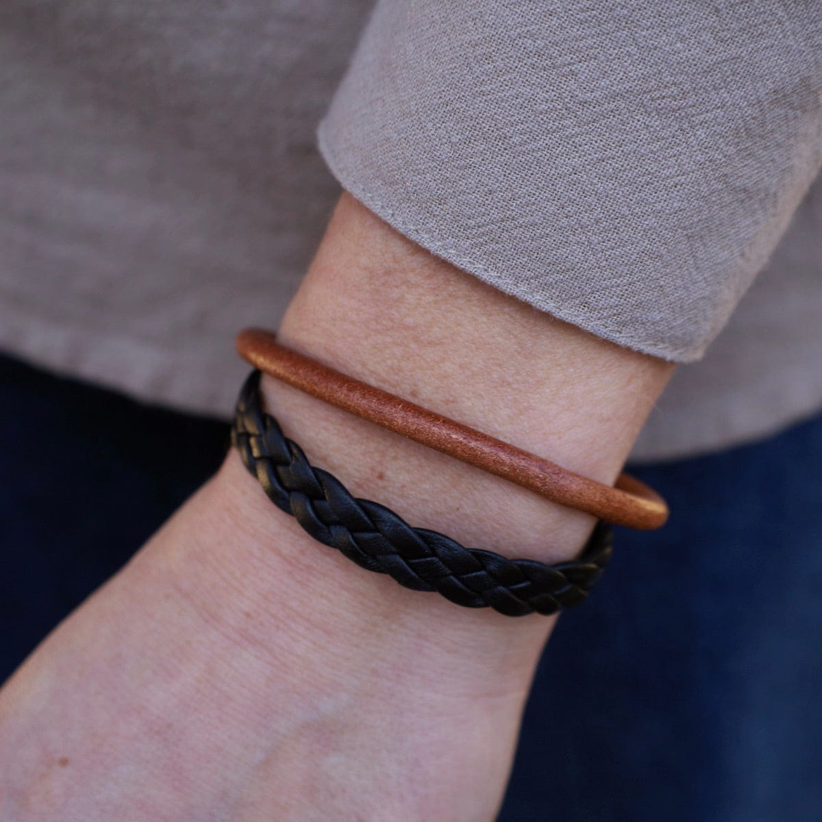 Classic Brown Leather Bracelet