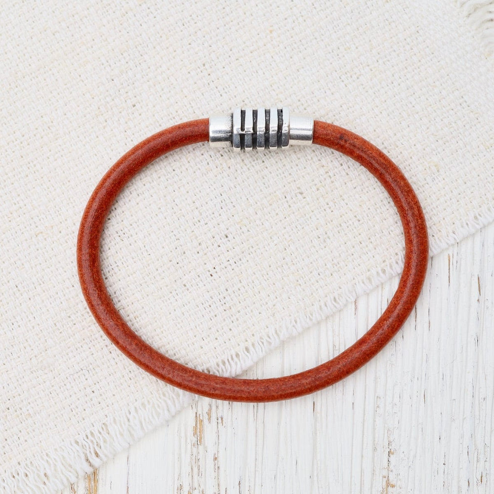 BRC Classic Tangerine Leather Bracelet