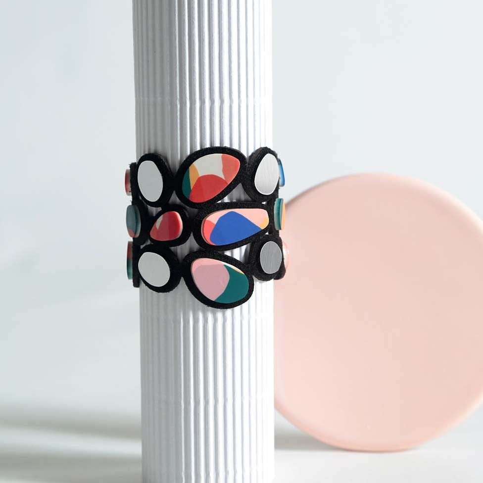 BRC Colorful Brush Strokes Stone Bracelet