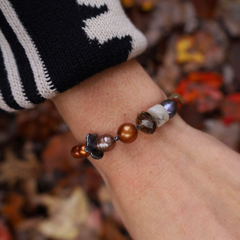 BRC Copper Pearl and Agate Bracelet