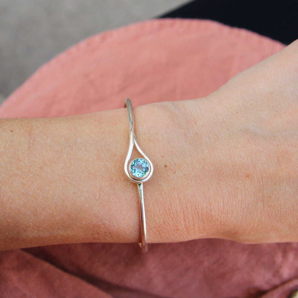 BRC Desire Bracelet in Sterling Silver & Blue Topaz