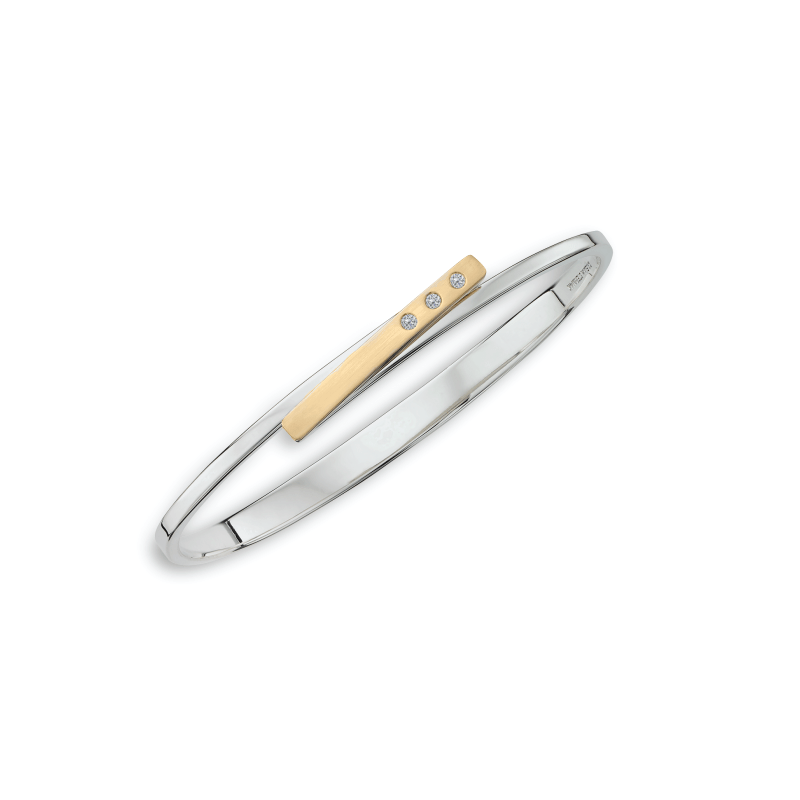 BRC-DIA Anticipation Bracelet in Sterling Silver, 14k Gold, & Diamonds