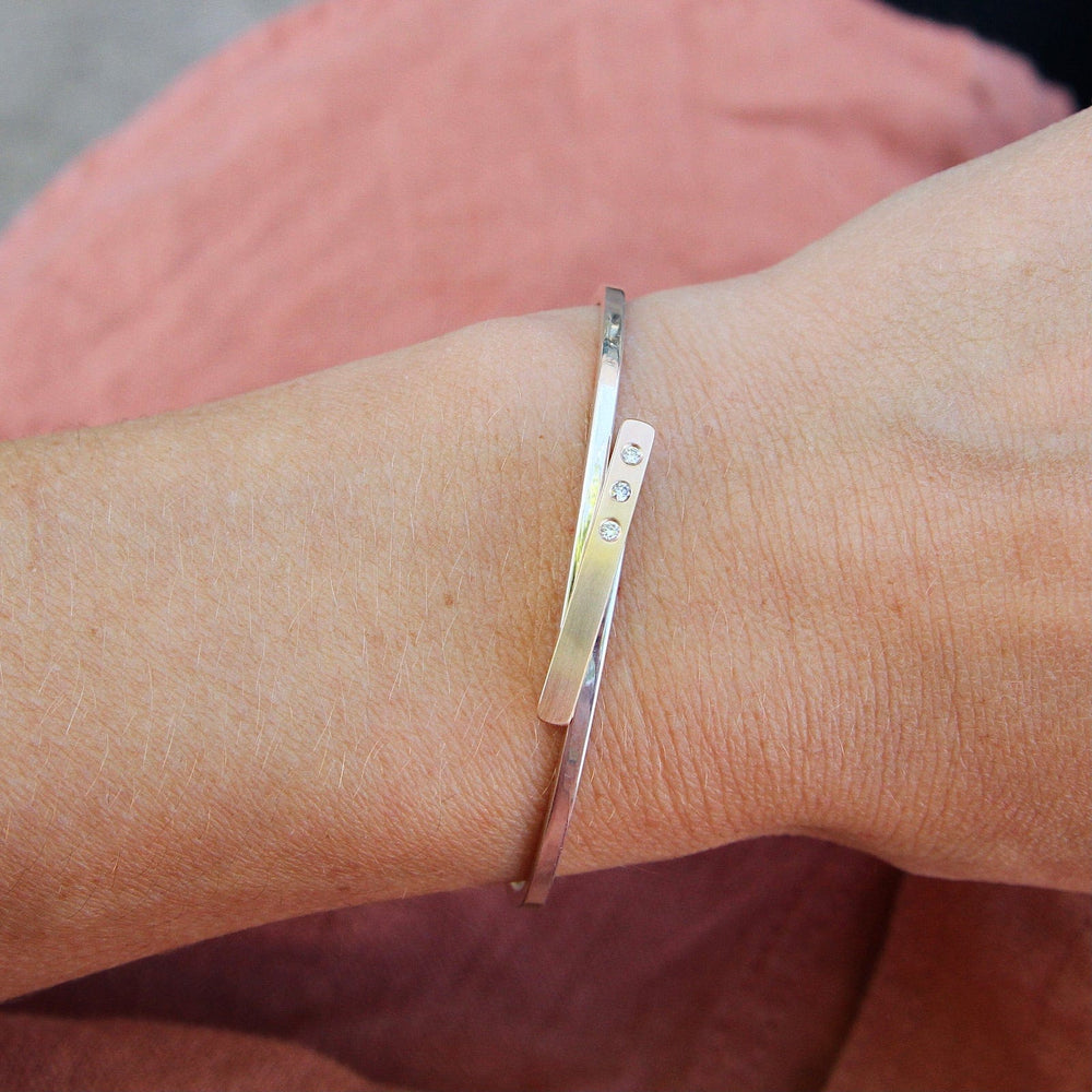 
                      
                        BRC-DIA Anticipation Bracelet in Sterling Silver, 14k Gold, & Diamonds
                      
                    