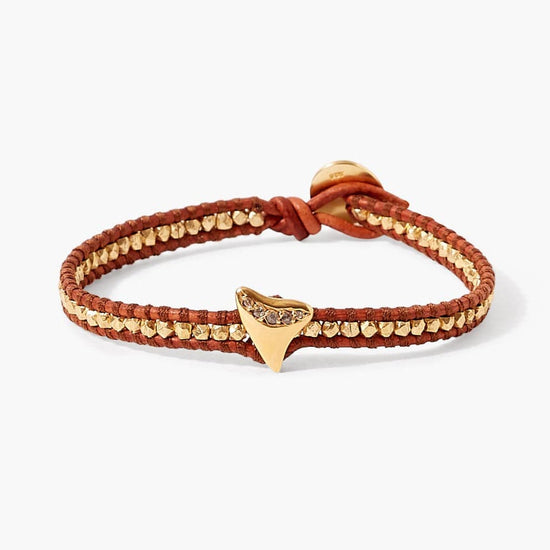 Load image into Gallery viewer, BRC-DIA Champagne Diamond Gold Shark Tooth Bracelet
