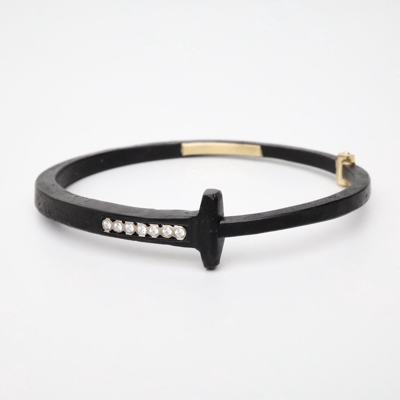 BRC-DIA Pat Flynn Iron Nail Bracelet ~ Short Stripe Diamond