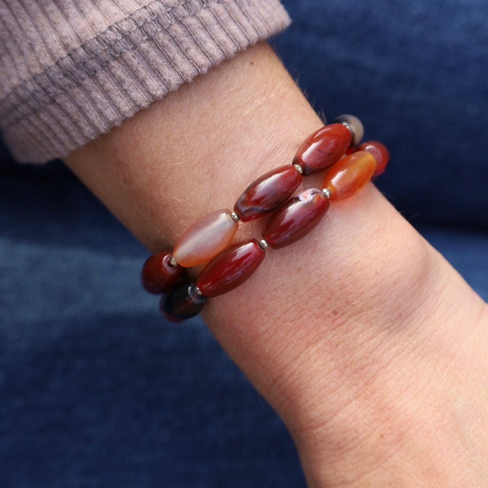 BRC Double Strand Carnelian Bracelet