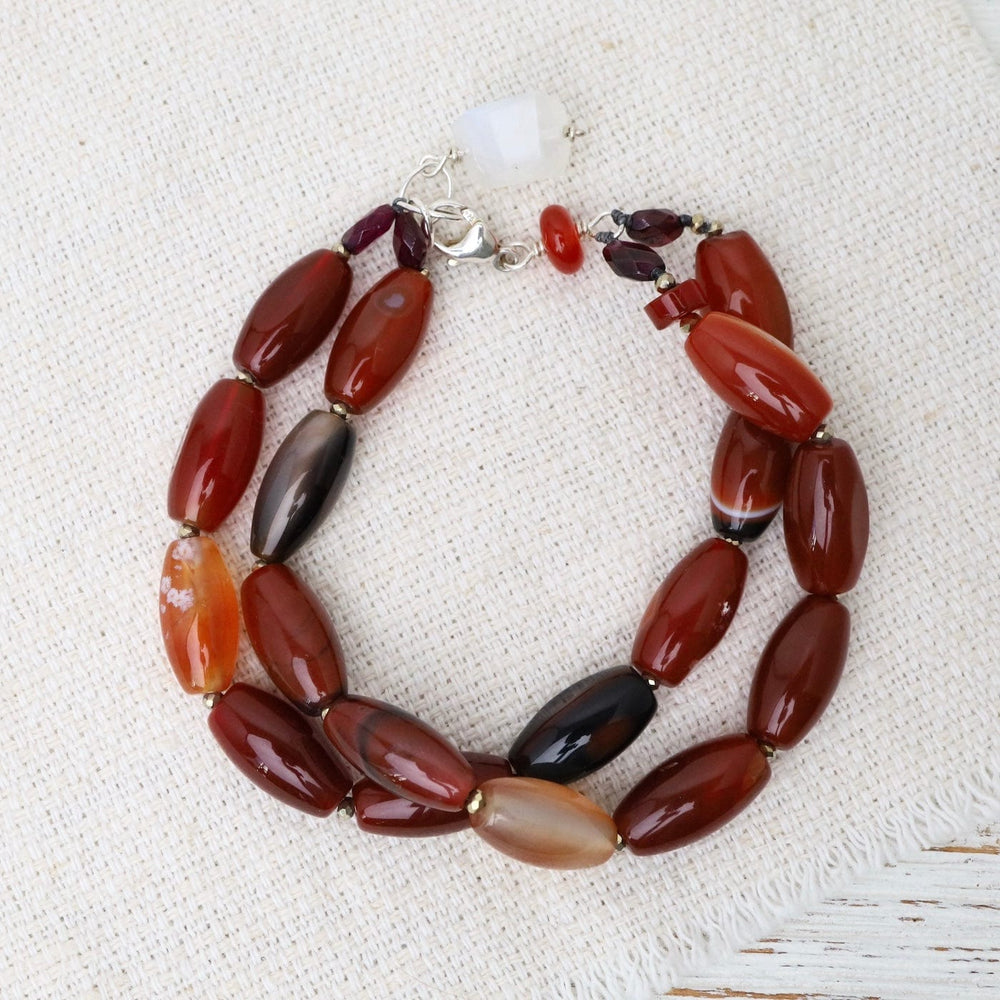 BRC Double Strand Carnelian Bracelet