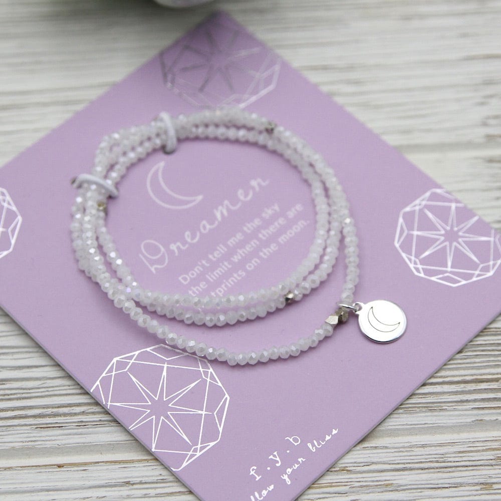 
                      
                        BRC Dreamer ~ Stretchy White Crystal Wrap Bracelet
                      
                    