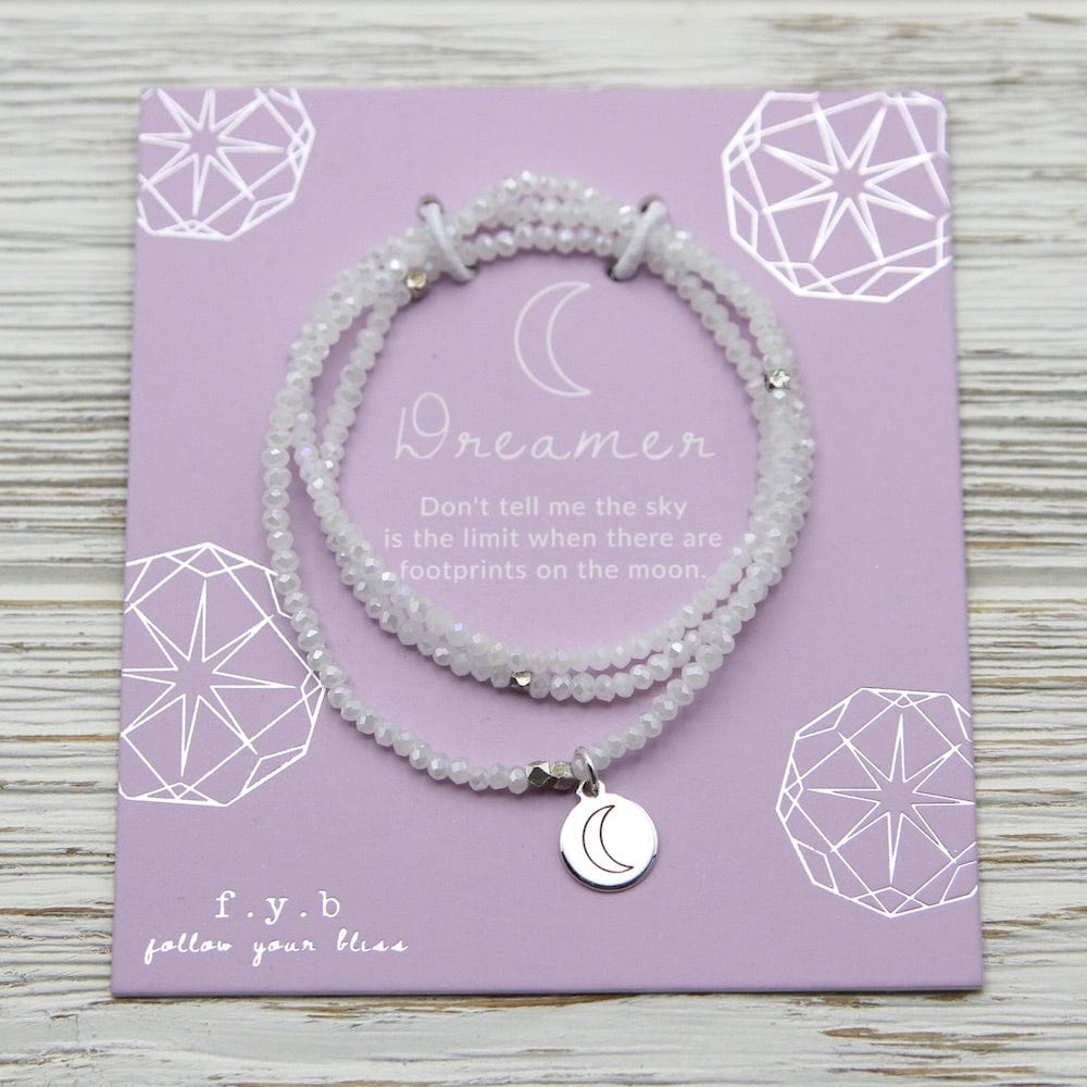 
                      
                        BRC Dreamer ~ Stretchy White Crystal Wrap Bracelet
                      
                    