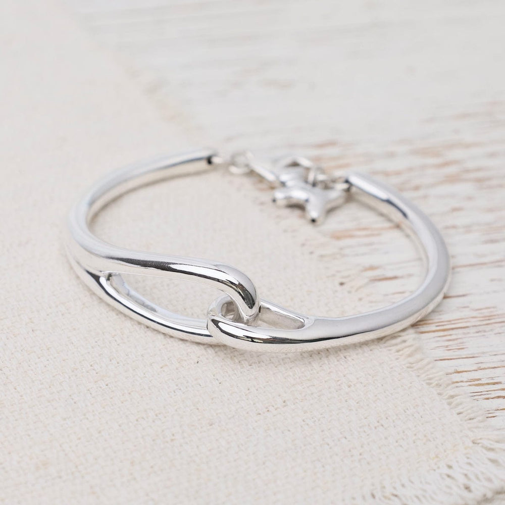 BRC Electroform Bangle with Catch & Small Dog Charm