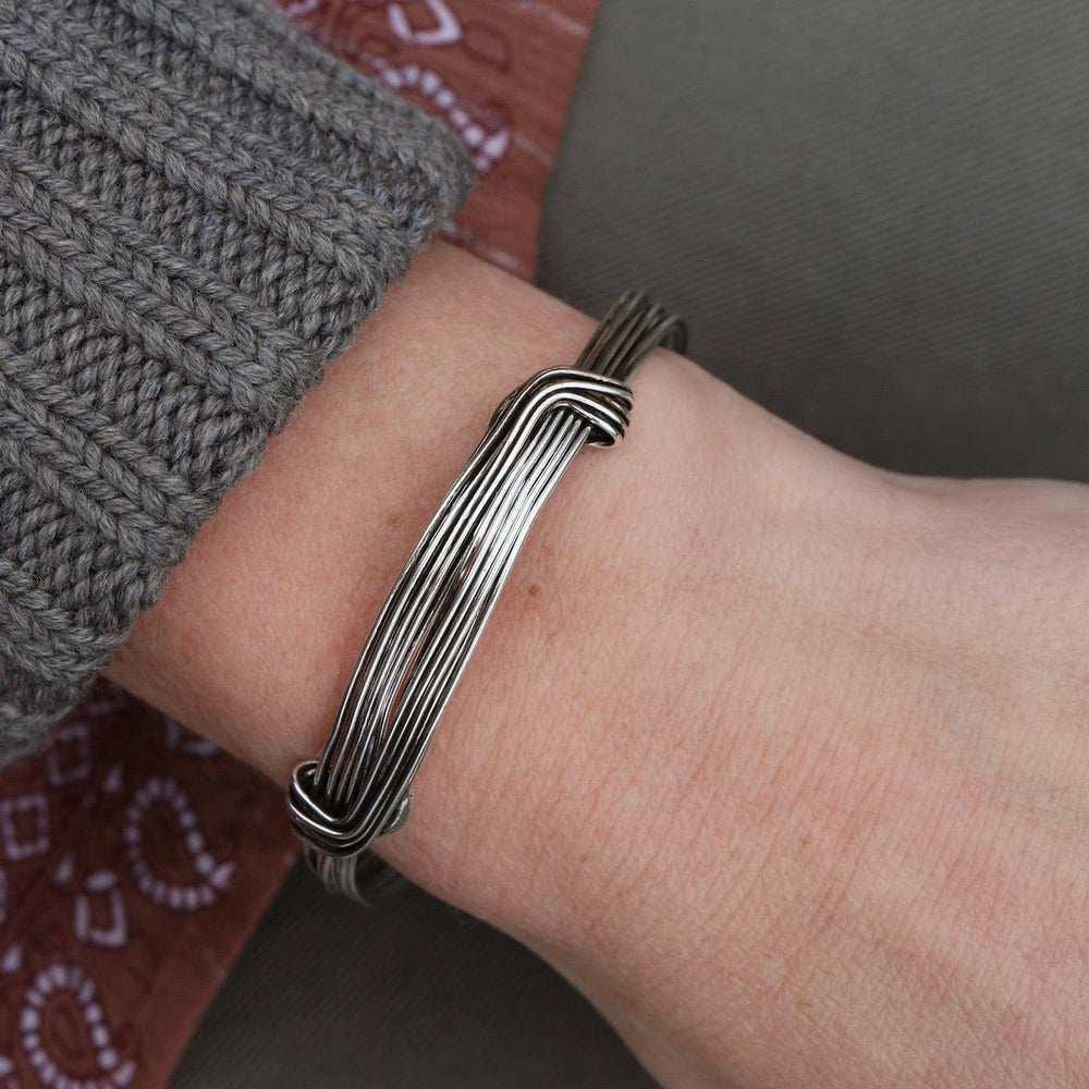 
                      
                        BRC Elephant Hair Inspired Bangle - Oxidized Sterling Silver - 10 Lines
                      
                    