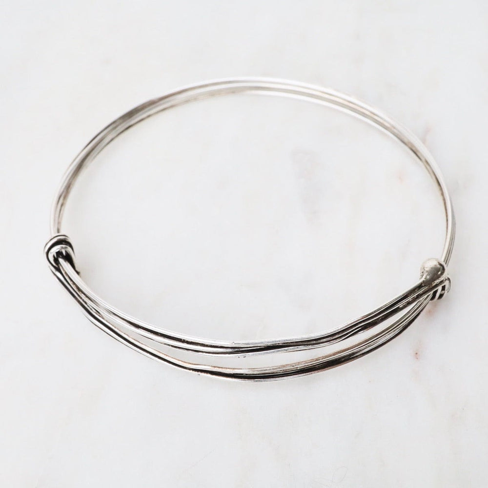 
                      
                        BRC Elephant Hair Inspired Bangle - Oxidized Sterling Silver - 5 Lines
                      
                    