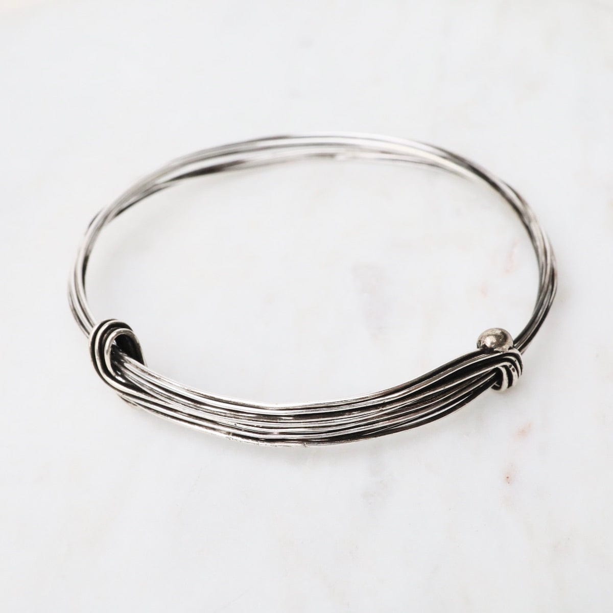 Elephant Hair Inspired Bangle - Shiny Sterling Silver - 5 Lines – Dandelion  Jewelry