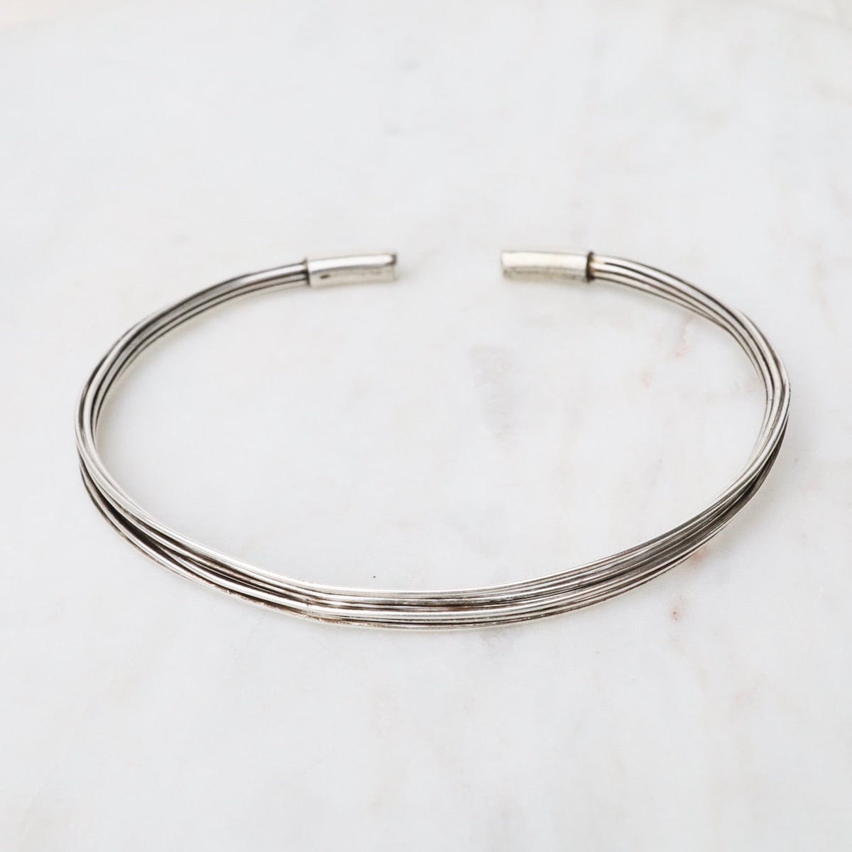 BRC Elephant Hair Inspired Cuff - Oxidized Sterling Silver - 10 Lines