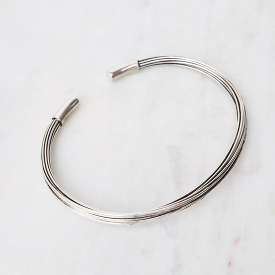BRC Elephant Hair Inspired Cuff - Oxidized Sterling Silver - 15 Strands