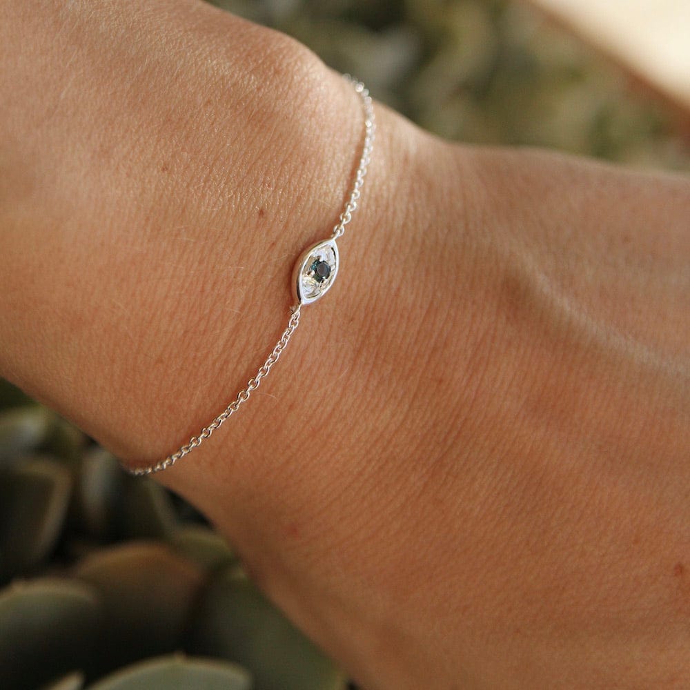 BRC Evil Eye Bracelet with London Blue Topaz