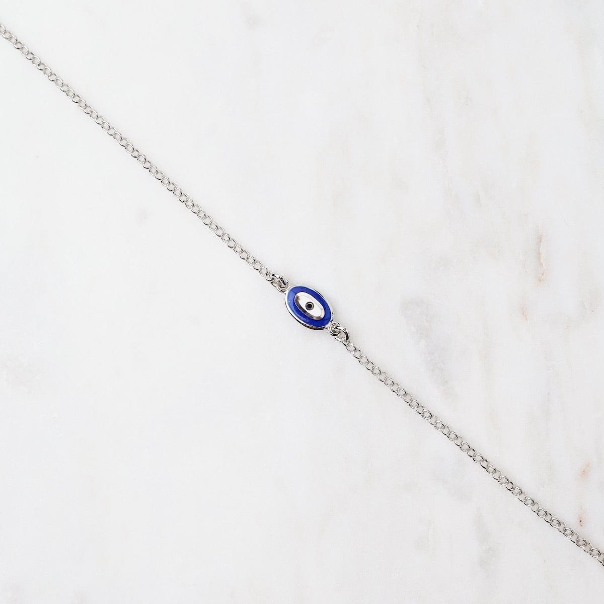 BRC Evil Eye Dainty Bracelet - Silver