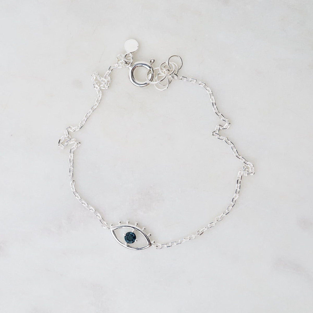 
                      
                        BRC Evil Eye with Lashes Bracelet - London Blue Topaz
                      
                    