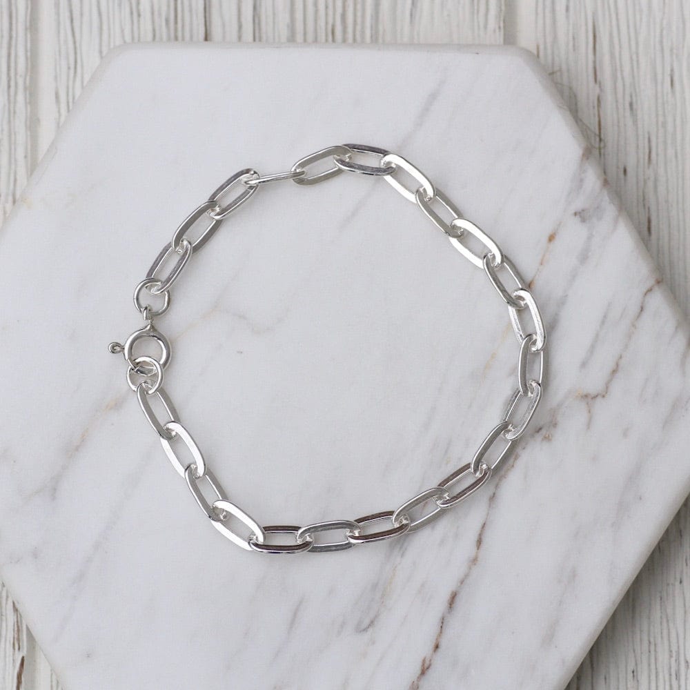 BRC Flat Oval Link Chain Bracelet