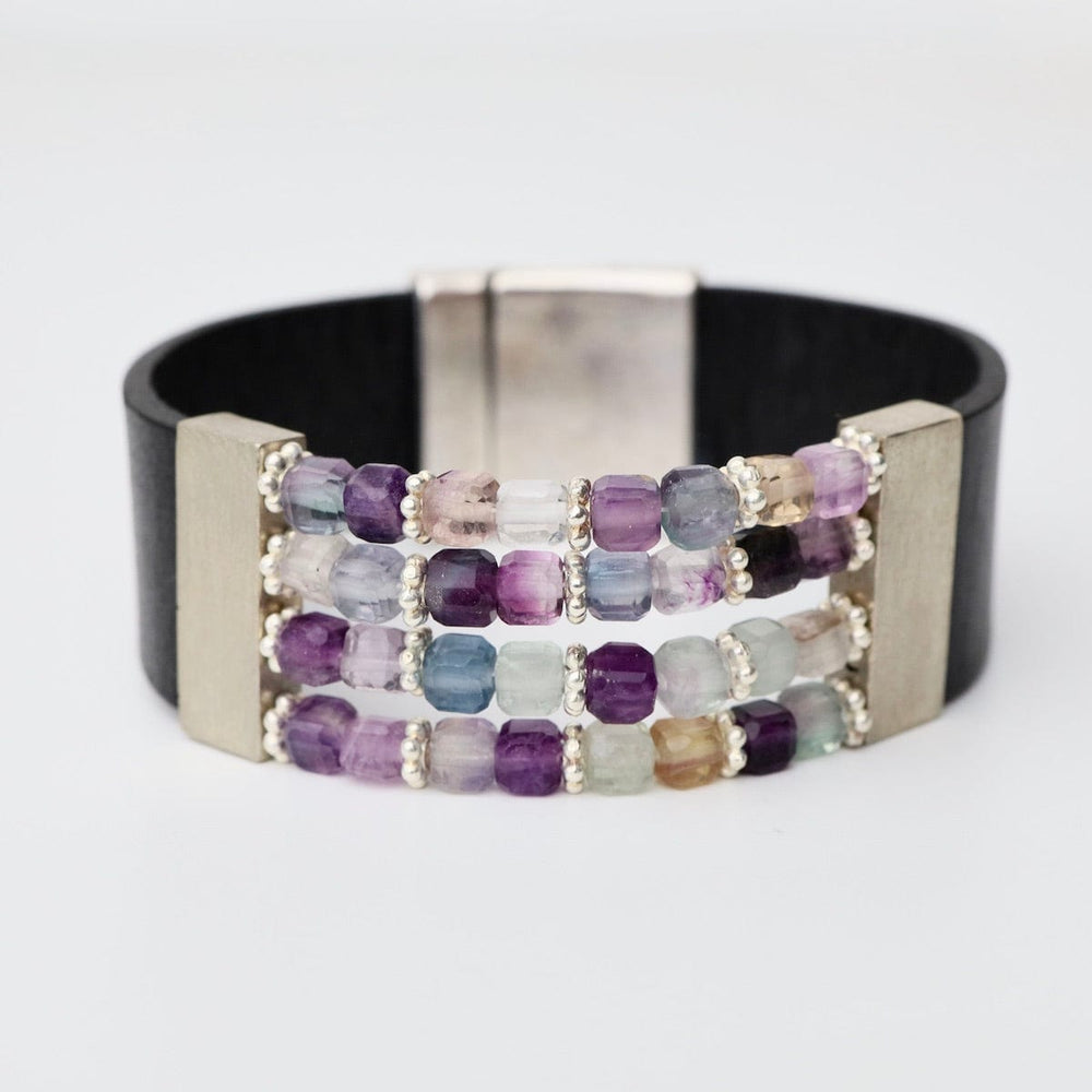 
                  
                    BRC Fluorite Black Leather Bracelet
                  
                