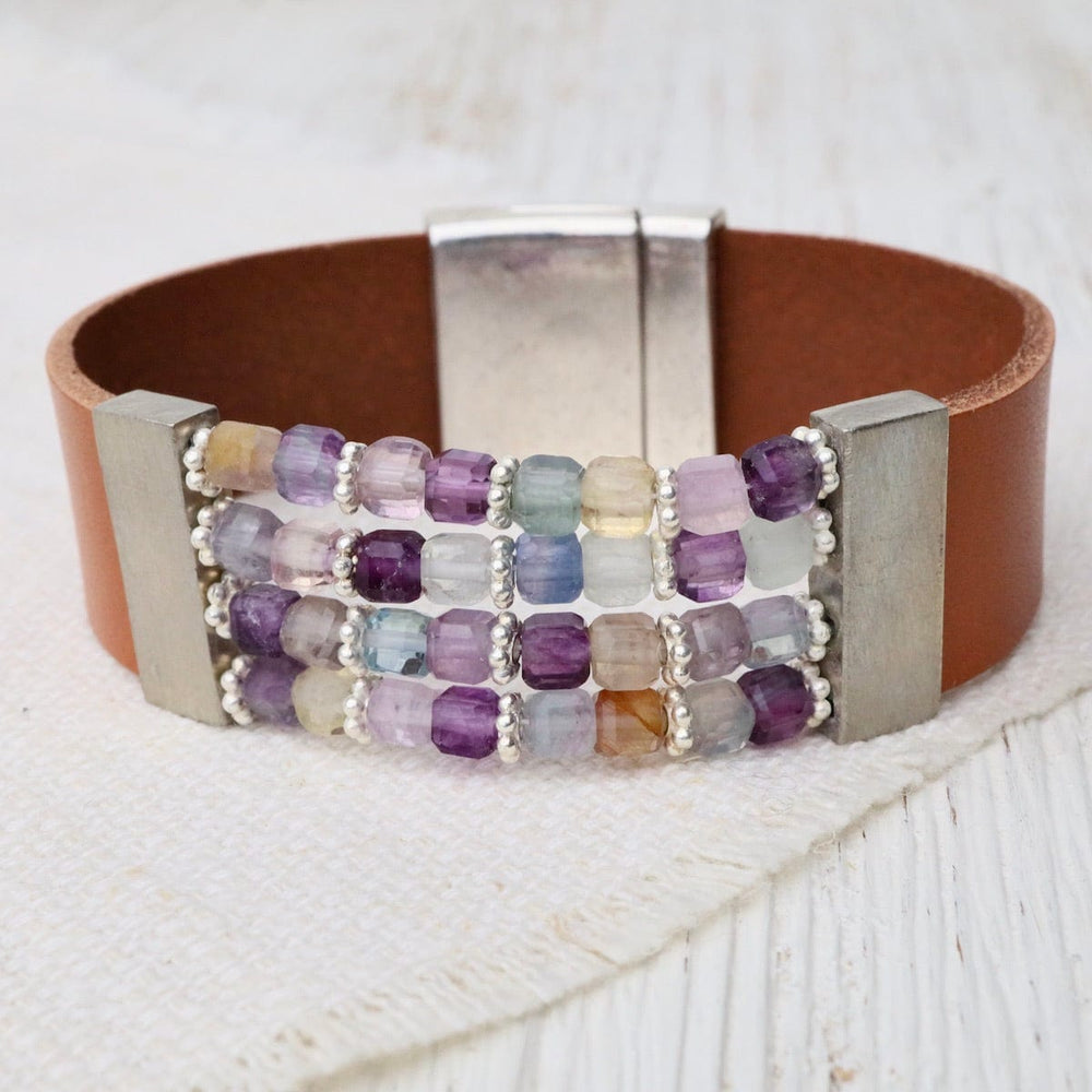 
                  
                    BRC Fluorite Brown Leather Bracelet
                  
                