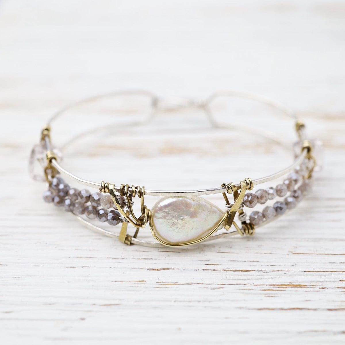 BRC Freshwater Pearl and Moonstone Bracelet