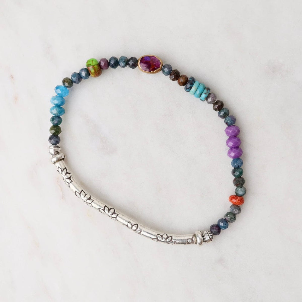 BRC Fuscia & Purple Turquoise  Bracelet