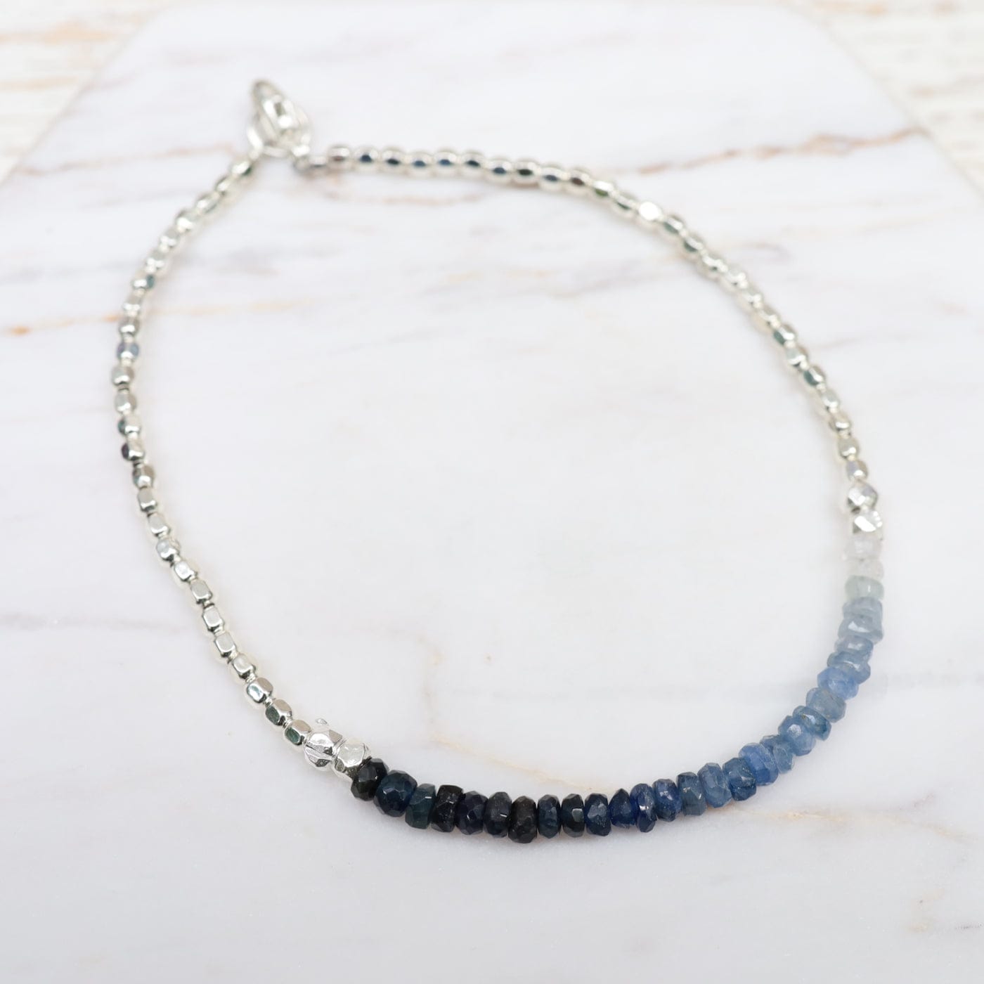 Load image into Gallery viewer, BRC Gemstone Rondelle Bracelet in Sapphire Fade
