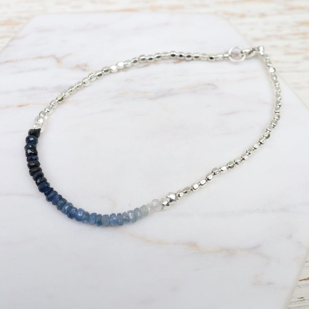 
                      
                        BRC Gemstone Rondelle Bracelet in Sapphire Fade
                      
                    