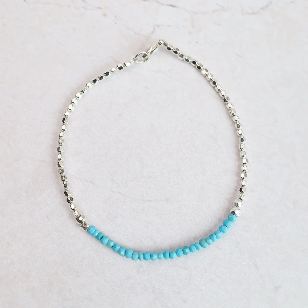 BRC Gemstone Rondelle Bracelet in Turquoise