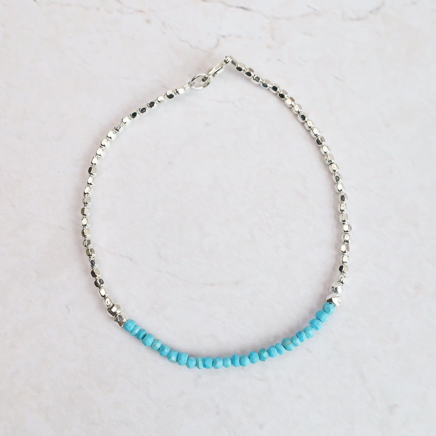 BRC Gemstone Rondelle Bracelet in Turquoise