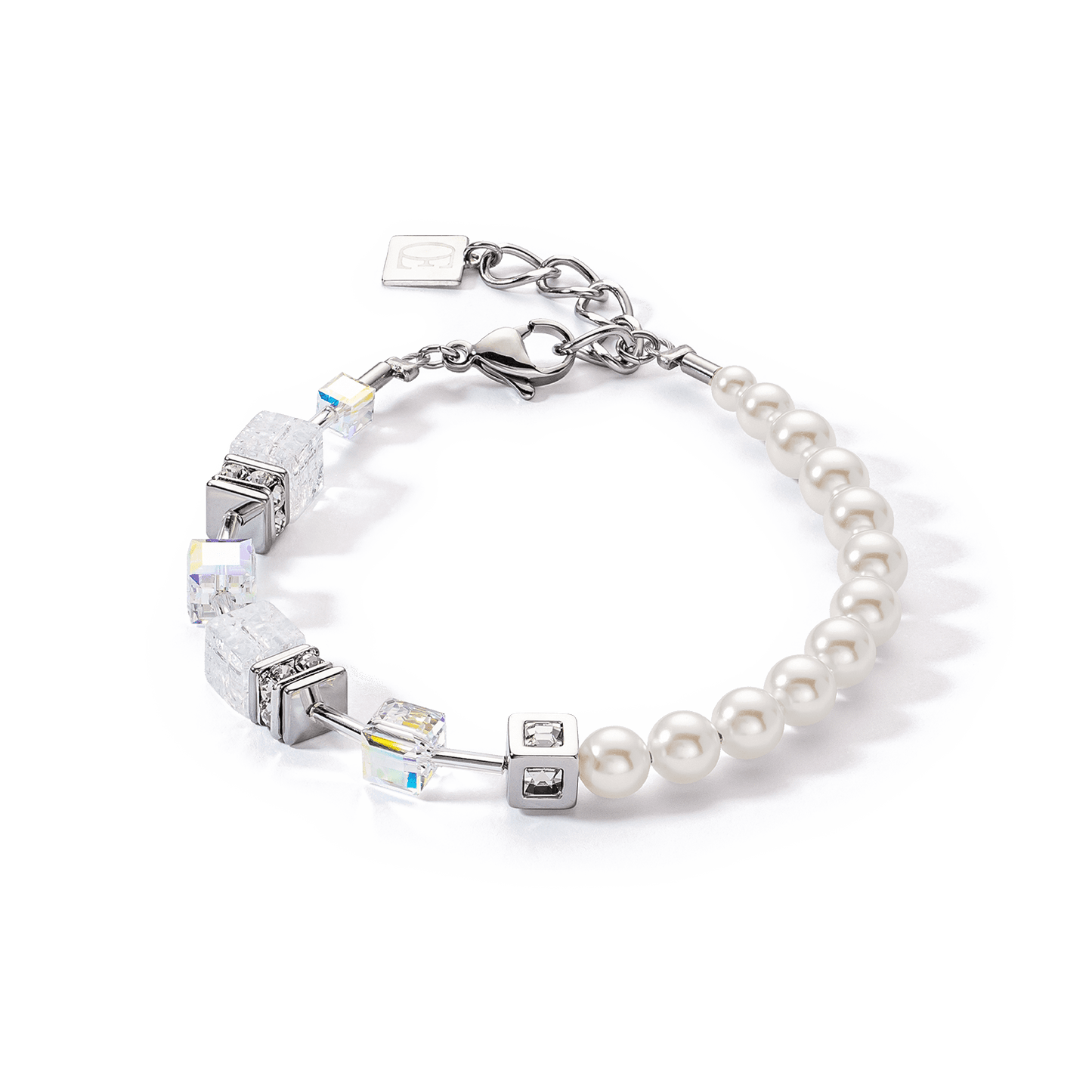 BRC GeoCube Precious Fusion Pearls Bracelet