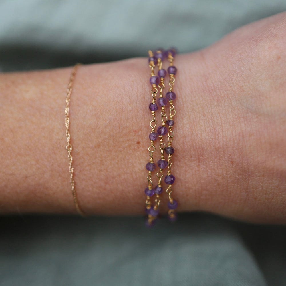 BRC-GF 3 Strand Amethyst Bracelet