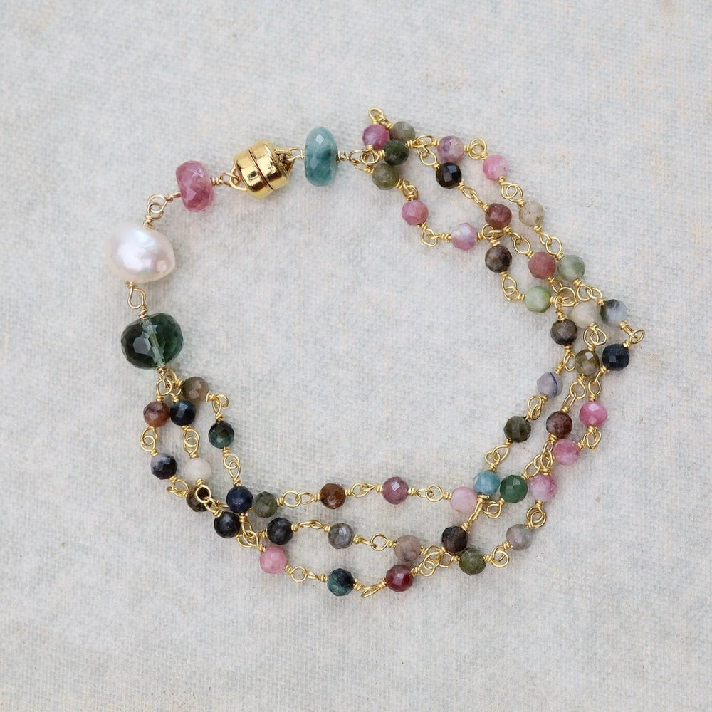 
                      
                        BRC-GF 3 Strand Bracelet in Tourmaline & Pearl
                      
                    