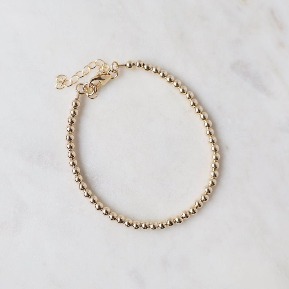 BRC-GF 3mm Gold Filled Luxe Beaded Bracelet