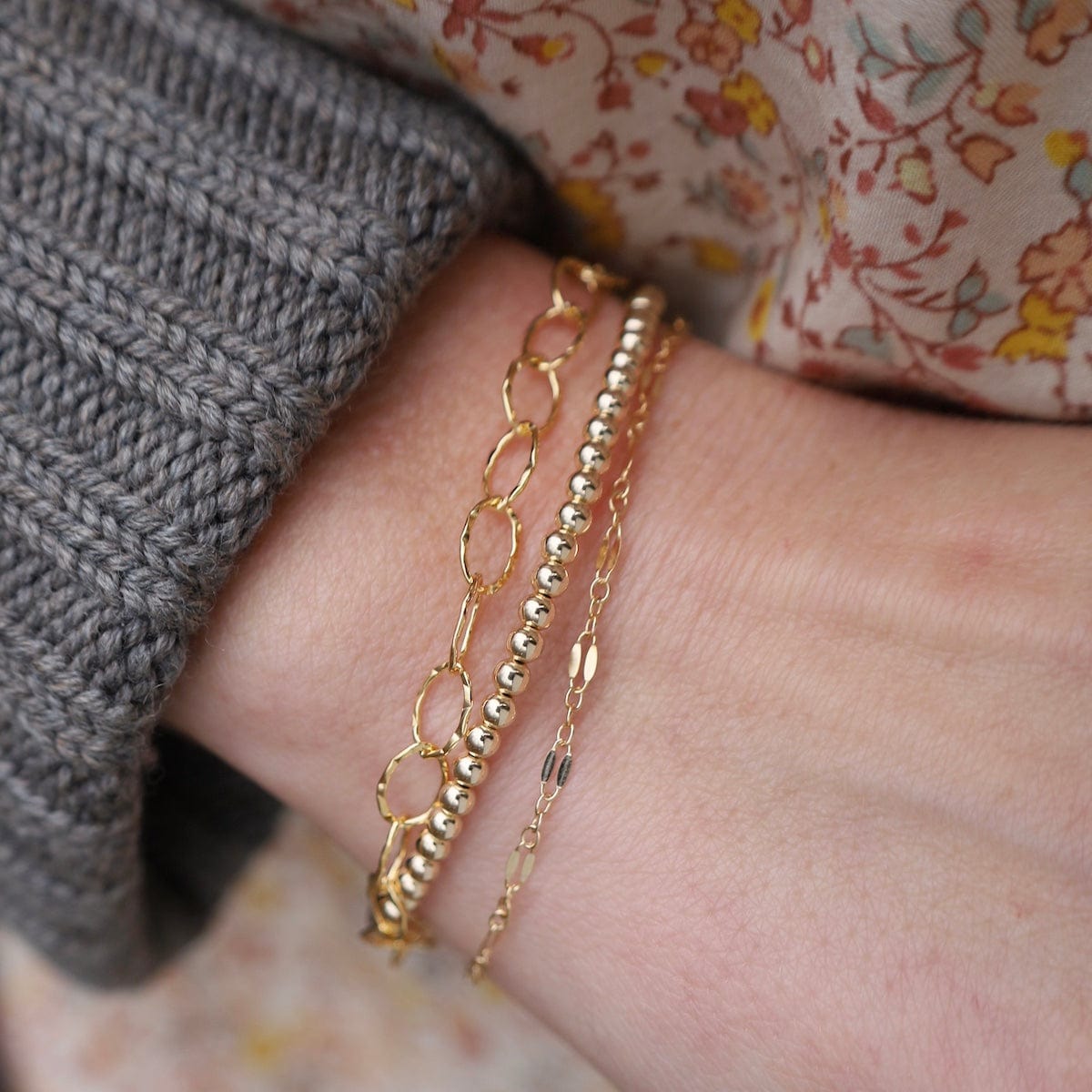 3mm Gold Filled Luxe Beaded Bracelet – Dandelion Jewelry