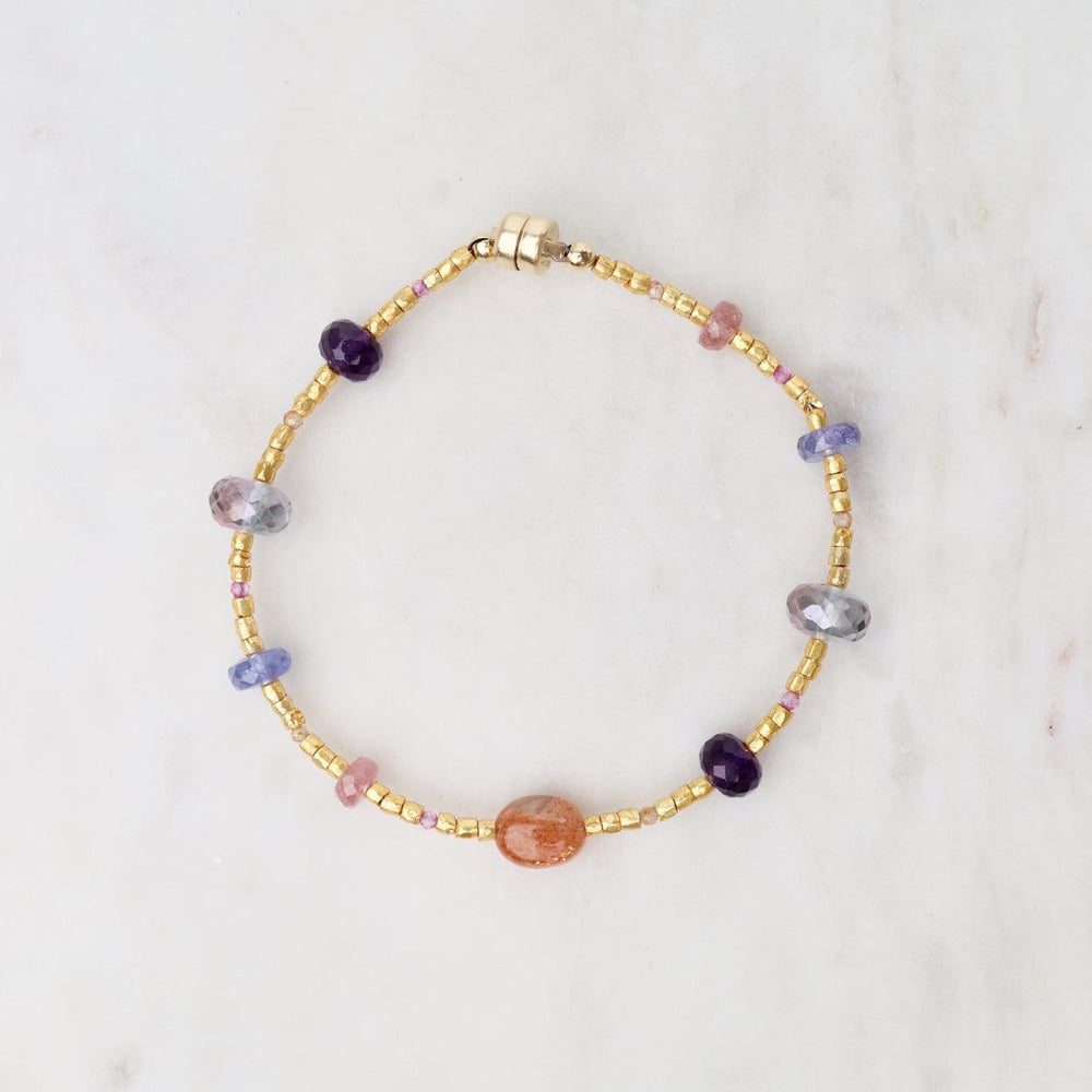 
                      
                        BRC- GF Amethyst Gold Glass Station Bracelet
                      
                    