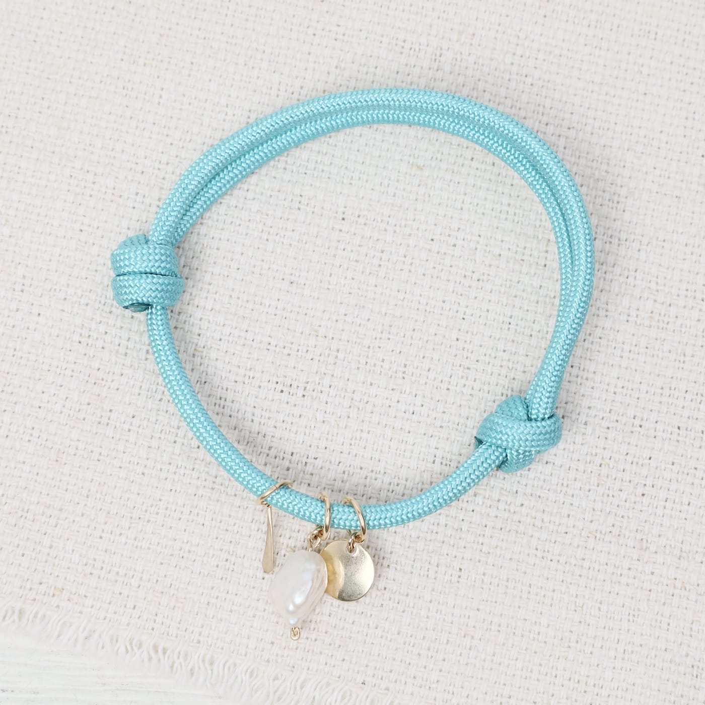 BRC- GF Aqua Paracord Charm Bracelet