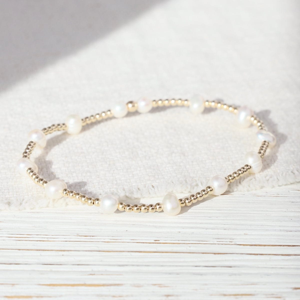 BRC-GF Bara Gold Filled Beaded Bracelet with Pearls