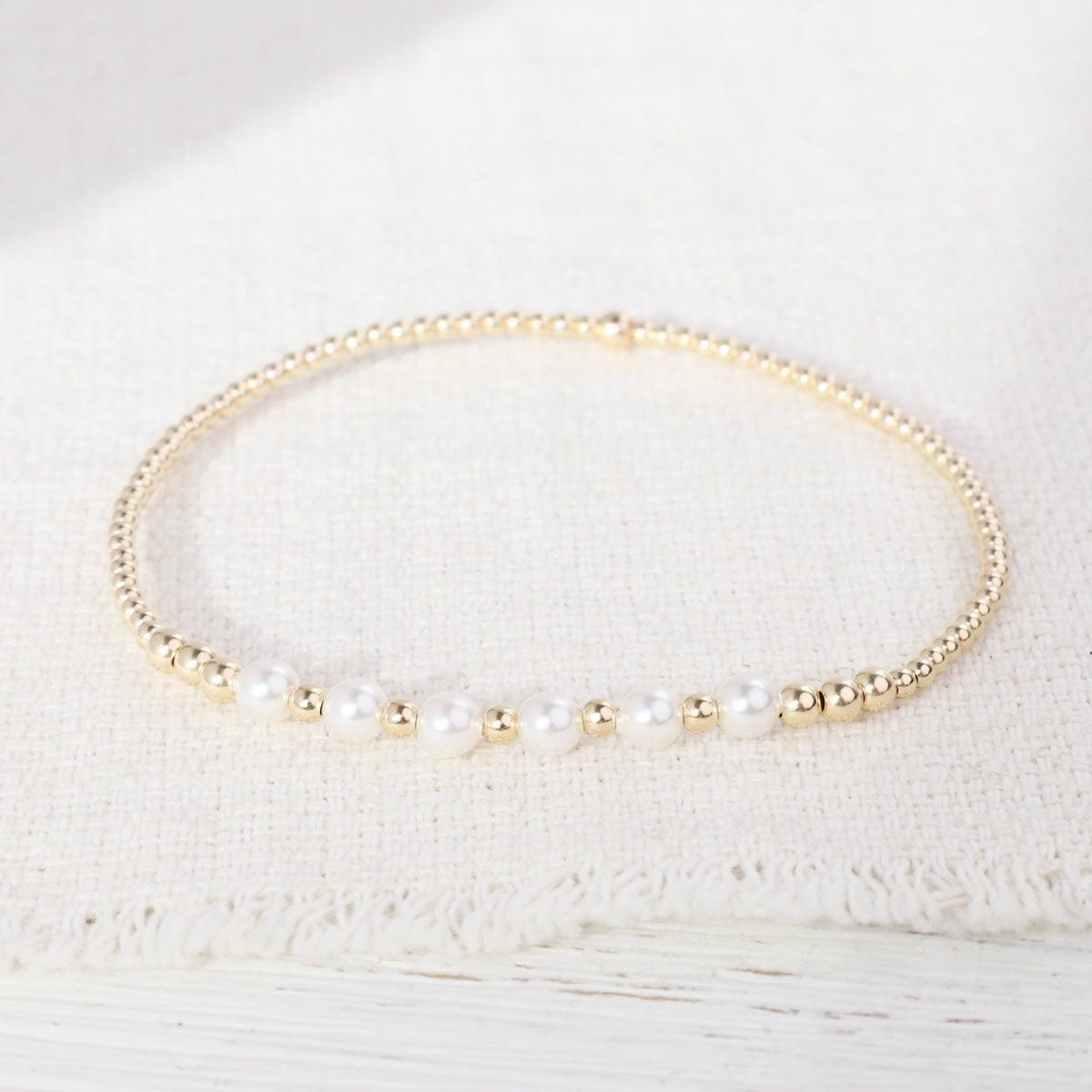 BRC-GF Berkley Gold Filled Beaded Bracelet with Pearls