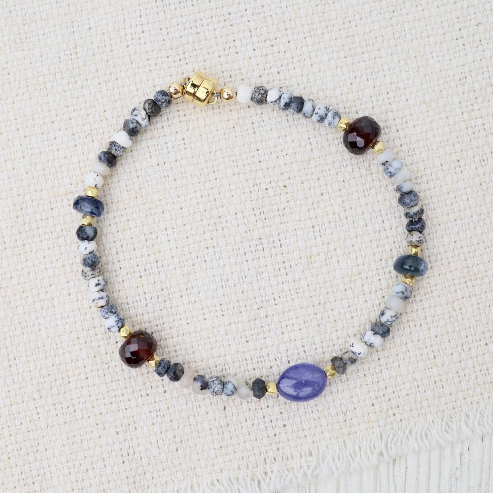 BRC-GF Dendritic Opal & Tanzanite Bracelet