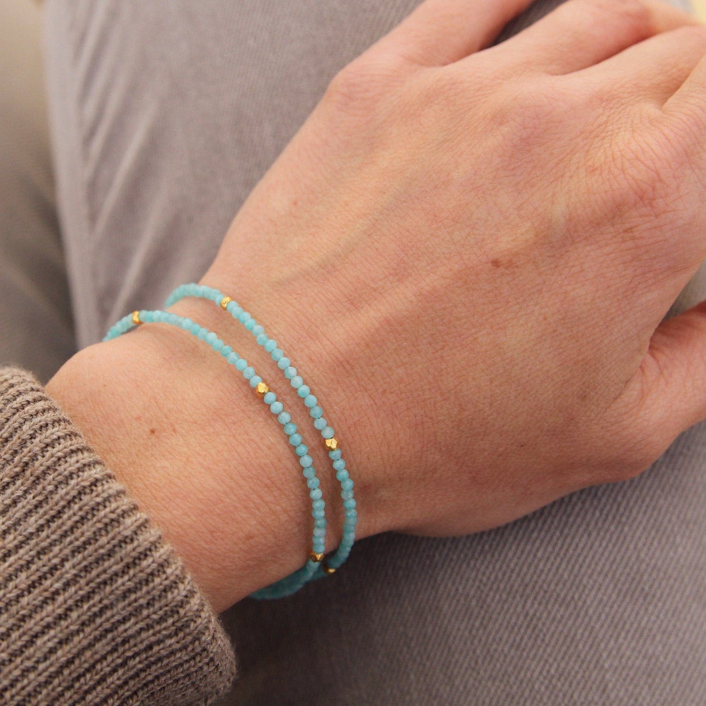 BRC-GF Double Strand Amazonite Bracelet