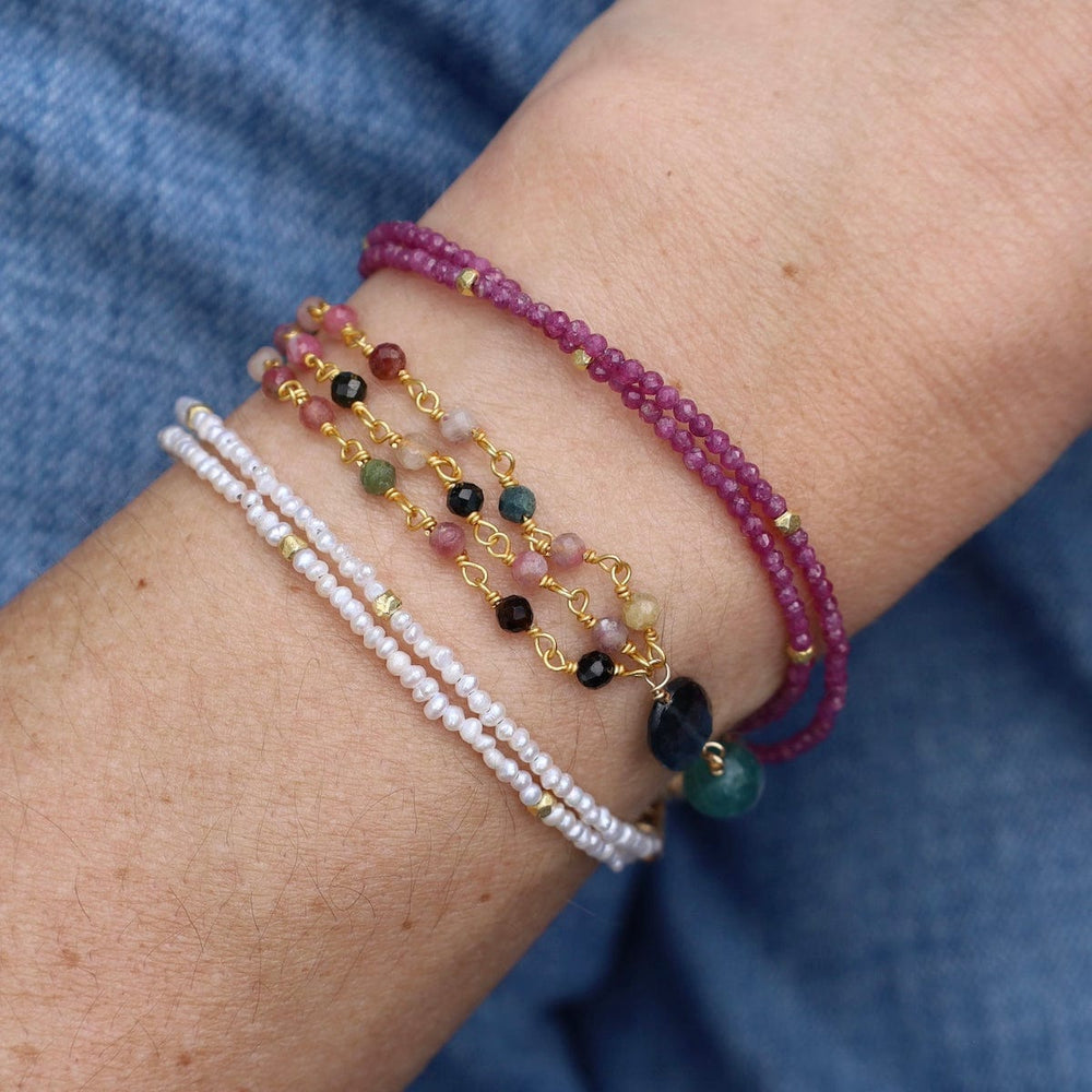 
                  
                    BRC-GF Double Strand Ruby with Magnetic Clasp Bracelet
                  
                