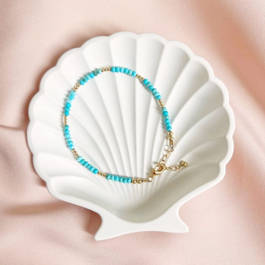 BRC-GF Free Spirit Dainty Turquoise Beaded Gold Filled Br