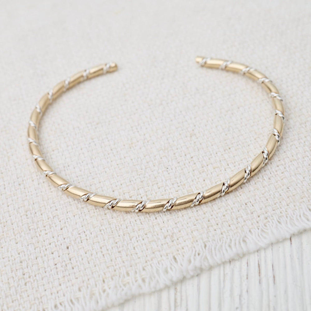 
                  
                    BRC-GF Gold Fill Cuff with Twisted Sterling Silver Rope
                  
                