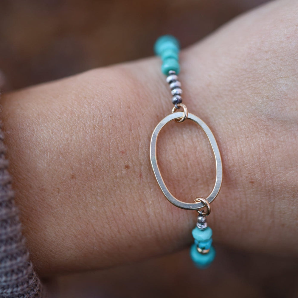 
                      
                        BRC-GF Gold Fill Oval, Sterling Silver & Turquoise Bracelet
                      
                    