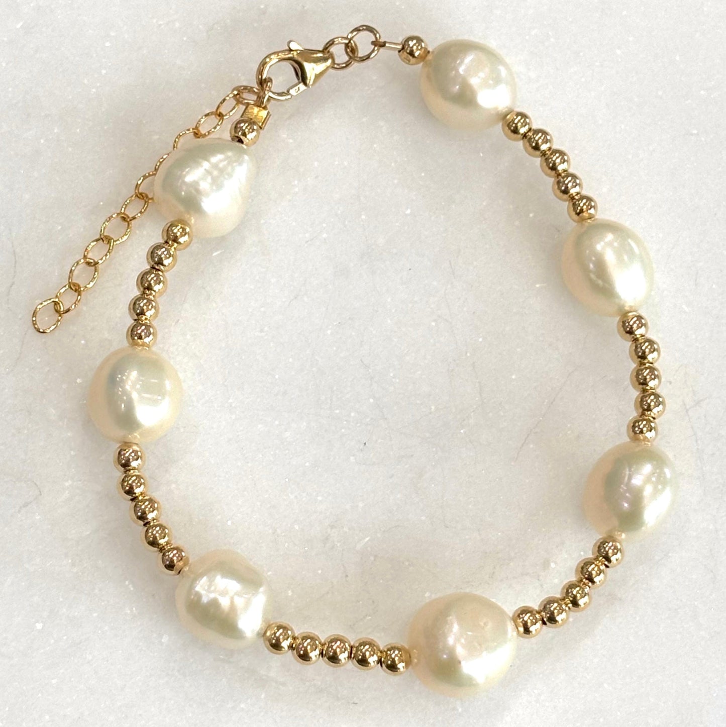 BRC-GF Gold Filled Addison Pearl Beaded Bracelet